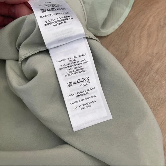 LAUREN RALPH LAUREN Floral Crinkled Georgette Gown sz 18 - Picture 9 of 13